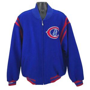 Chicago Cubs Mitchell Ness Wool Jacket Cooperstown Men's 3XL Size 56 Quilt Lined